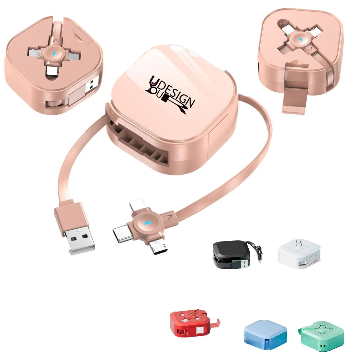 Collapsible Multi-Port Charging Cable With Holder 1