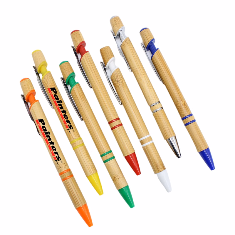 Eco-friendly Retractable Bamboo Ballpoint Pen