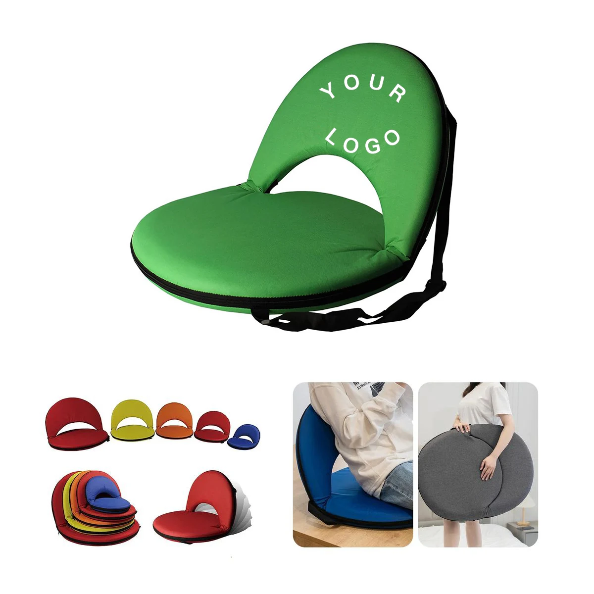 Lightweight Padded Seat with Straps for Stadium Comfort 1