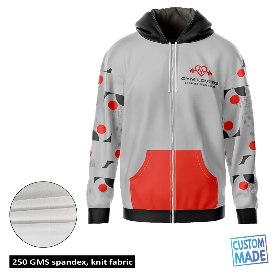 Unisex & Kids' Sublimation 250G Lightweight Full-Zip Hoodie 1