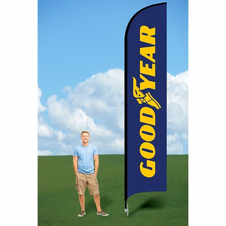 15ft Custom Flag with Ground Stake-Double