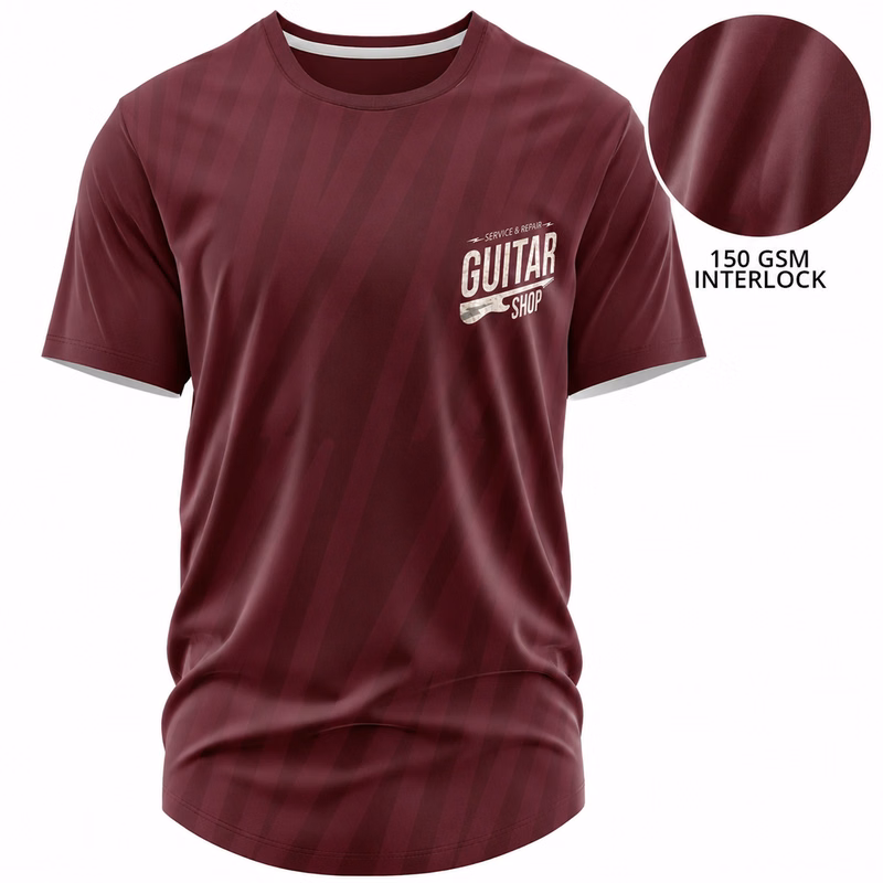 Unisex 150 GSM Poly Interlock Performance Short Sleeve Sublimation T-shirt