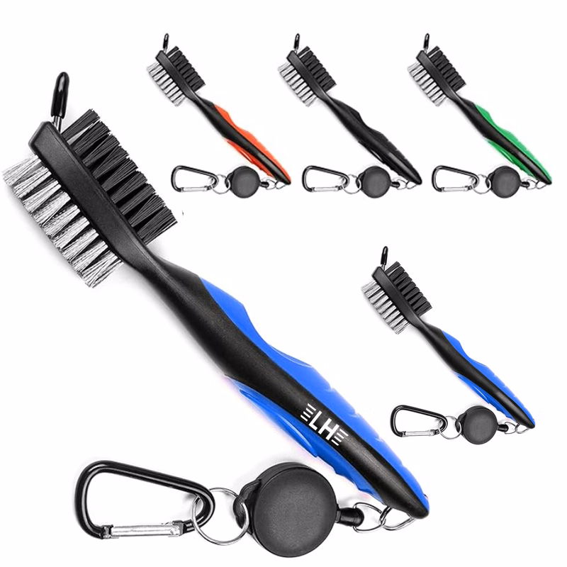Golf Club Brush Groove Cleaner With Zip-Line Cleaning Tools