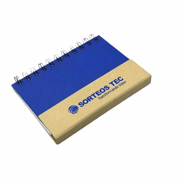Custom Eco-Recycled Spiral Notebook with Sticky Notes & Flags — Green Office Promo