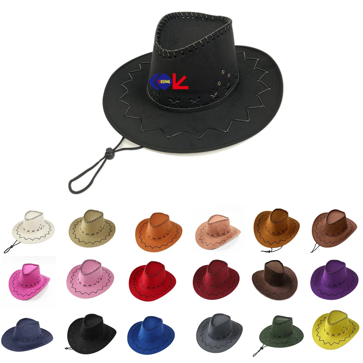 Felt Wide Brim Cowboy Hat 1