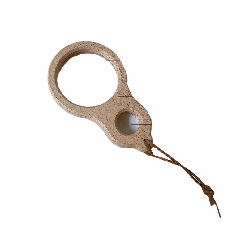 Wooden magnifying glass