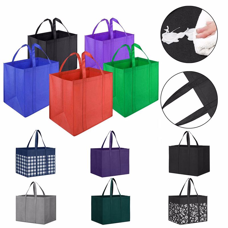 Non-Woven Reusable Reinforced Handle Grocery Bags