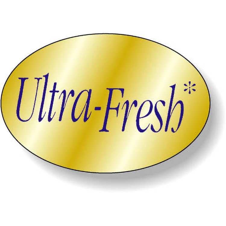 Bright Gold Foil Paper Flexo-Printed Stock Oval Roll Labels (1"x1.5") 1