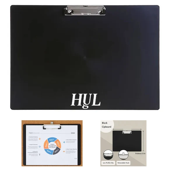 A3 Horizontal Low Profile Clip Plastic Clipboard 1