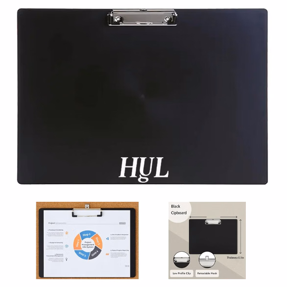A3 Horizontal Low Profile Clip Plastic Clipboard