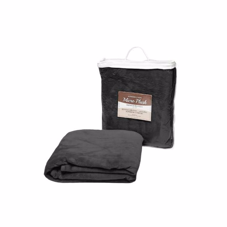 "50x60" Micro Fleece Blanket - Black