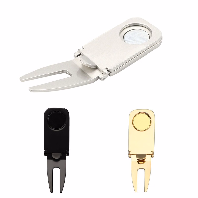 Golf Divot Tool Cigar Holder with Ball Marker