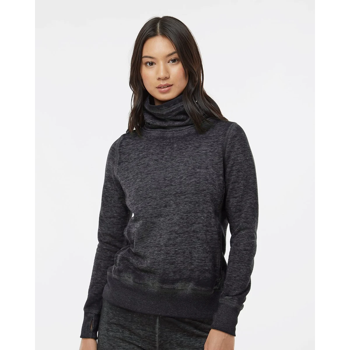 Women's Zen Fleece Cowl Neck Sweatshirt - 8930 1