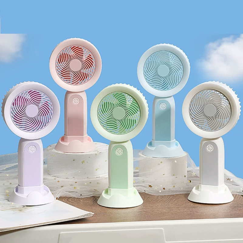 300 mAh Rechargeable Hand Held Fan with Phone Holder