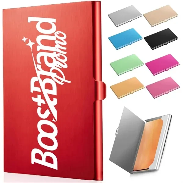 Custom Aluminum Business Card Holder with Snap Closure — Professional Networking Gift 1