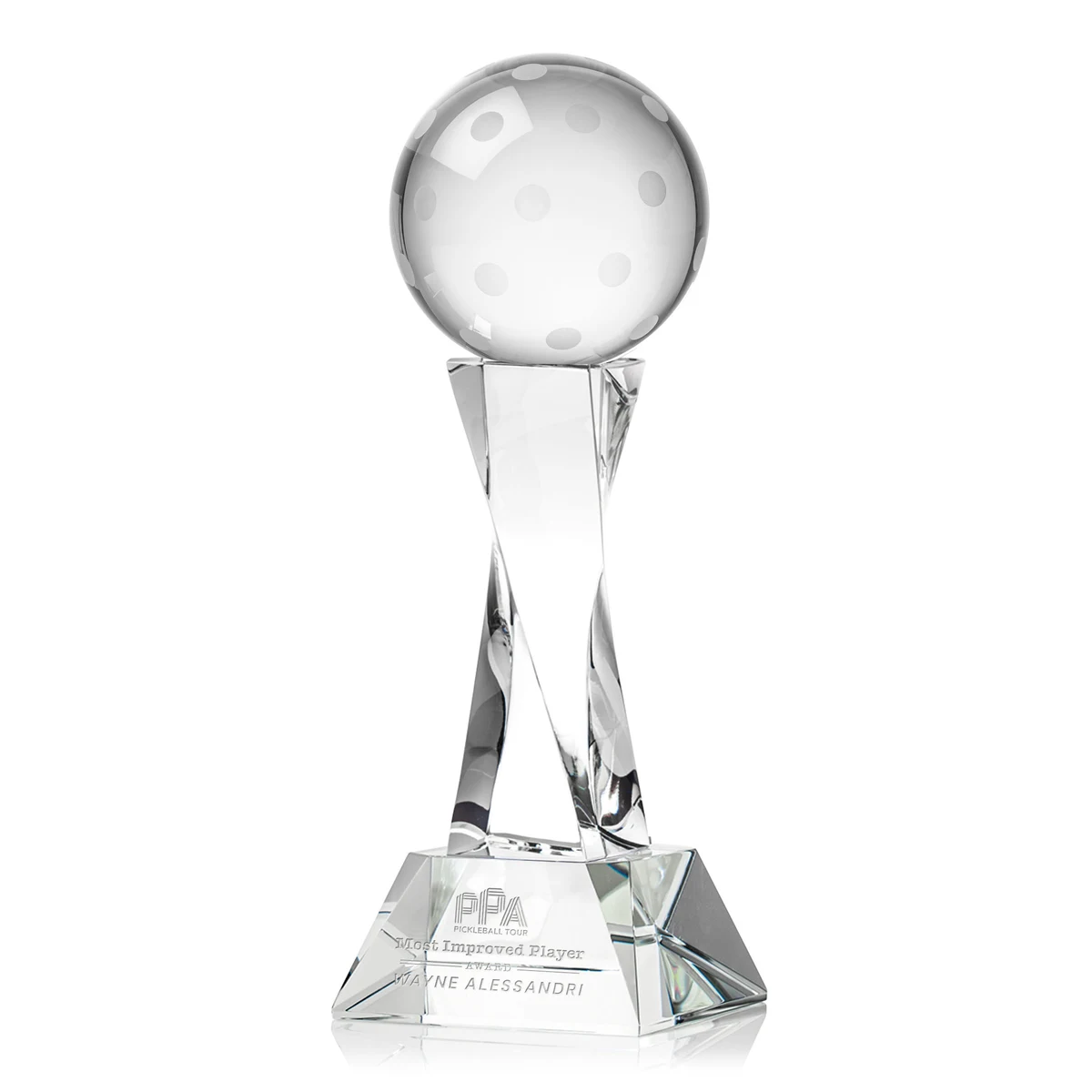 Pickleball Award on Langport Base - Clear 1