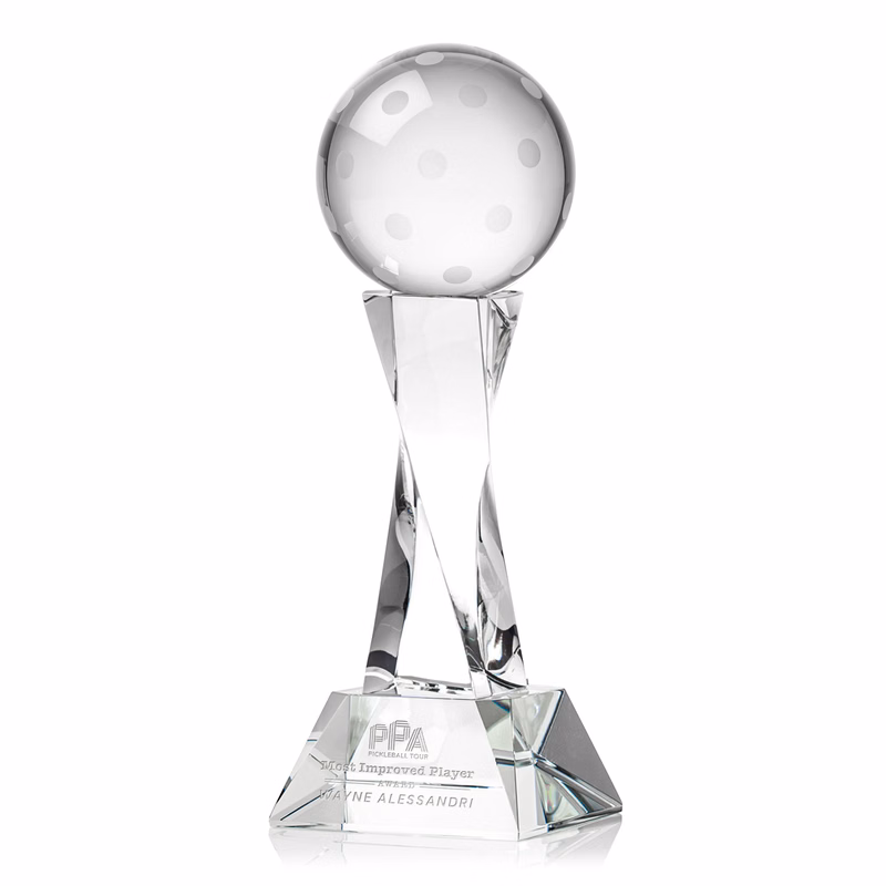 Pickleball Award on Langport Base - Clear