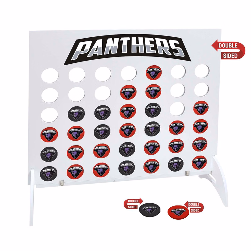 Giant 4-In-A-Row, 21 Black & 21 Red Disks (Double-Sided)