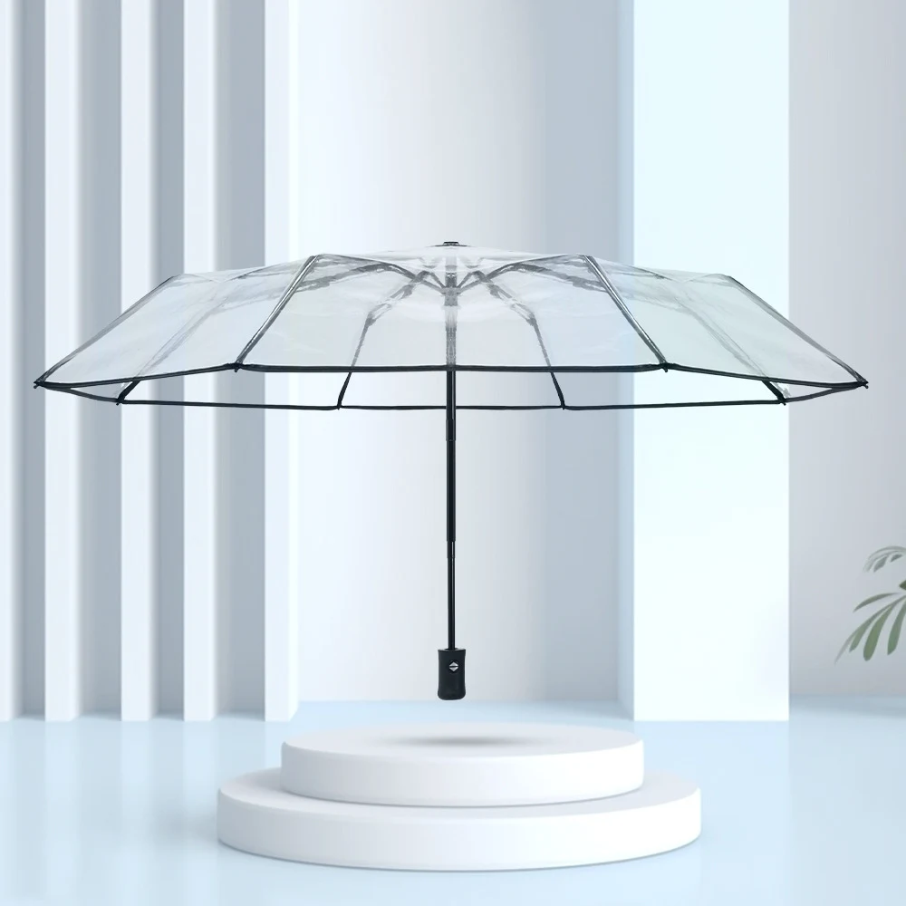 Transparent Automatic Folding Umbrella 1