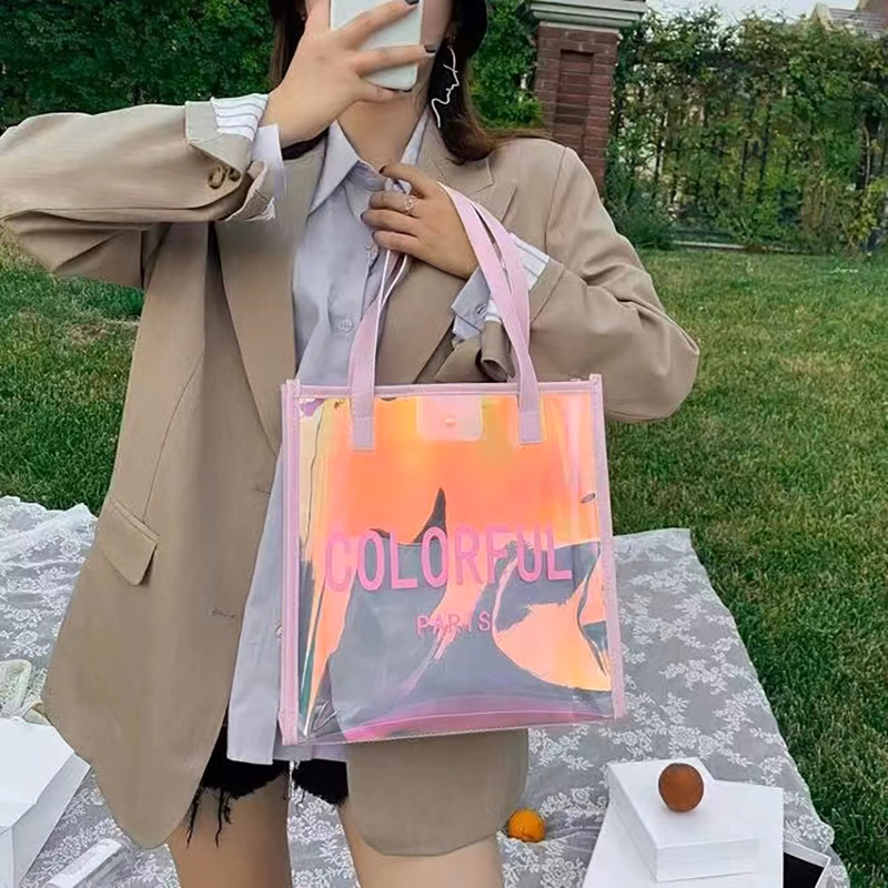 Hot-Selling Multi-Color Lady PVC Tote Bag