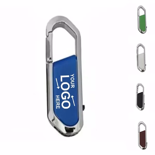 Custom 128GB Metal Carabiner USB Flash Drive — Outdoor Adventure Data Storage