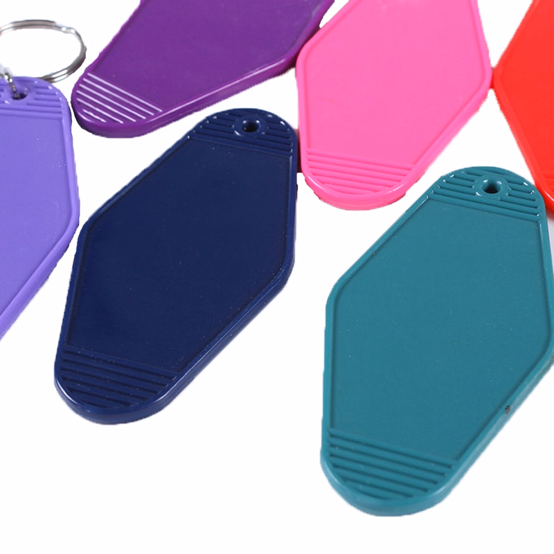 Plastic Diamond Luggage Tag Keychain