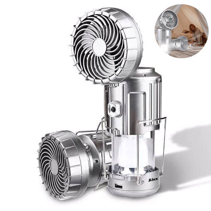 Solar & Battery Powered Camping Fan Lamp