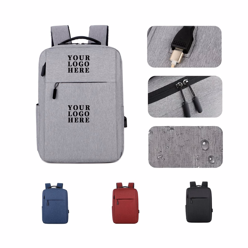 MOQ 20 PCS Business Computer Backpack With USB Port