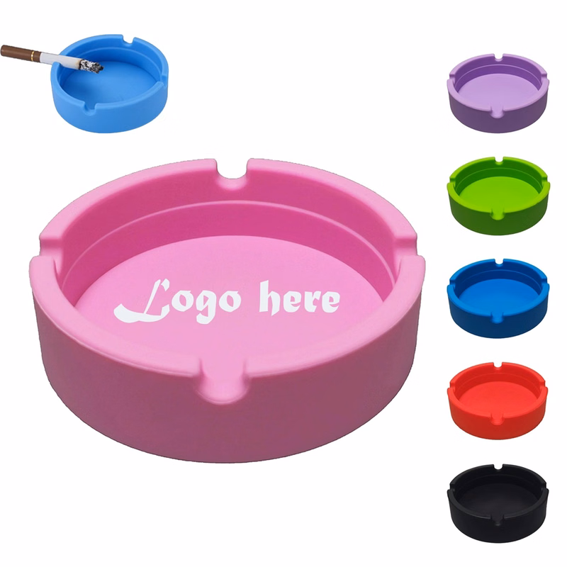 Silicone Round Drop-Resistant Ashtray