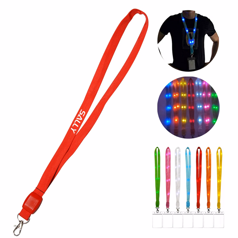 Led Glowing Lanyard With Clip