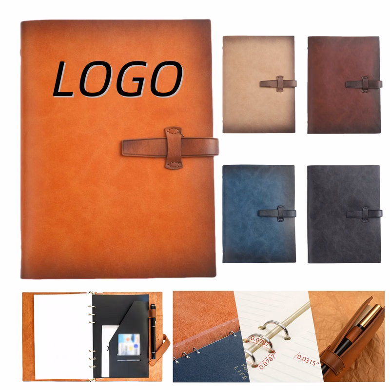 A5 Genuine Leather Business Loose-Leaf Notebook