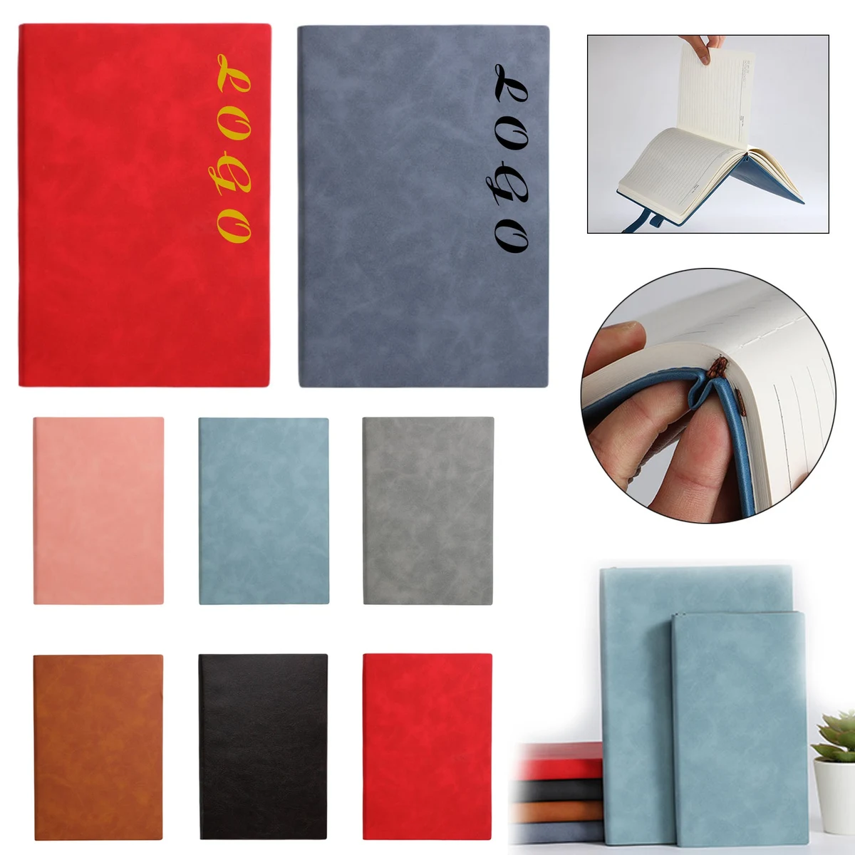 A5 Leather Covered Notebook w/100 Pages 1