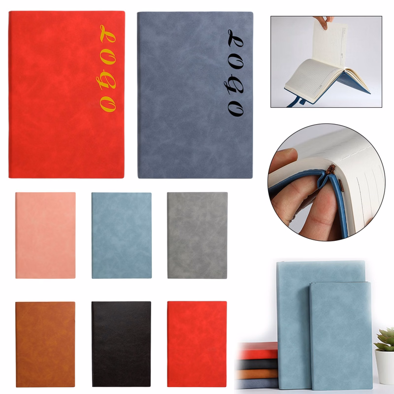 A5 Leather Covered Notebook w/100 Pages