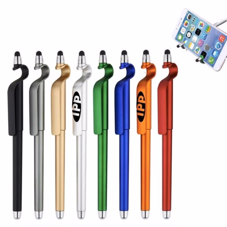 Multifunctional 3 in 1 Phone Holder Capacitive Stylus Ballpo