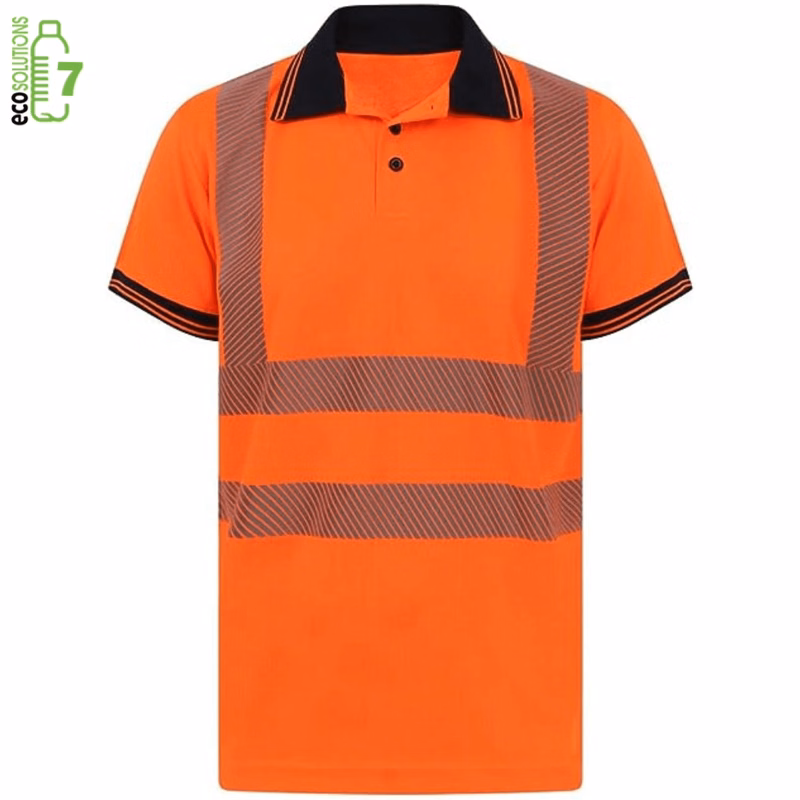 Odor Reducing Segmented Class 2 rPET Safety Polo Shirt