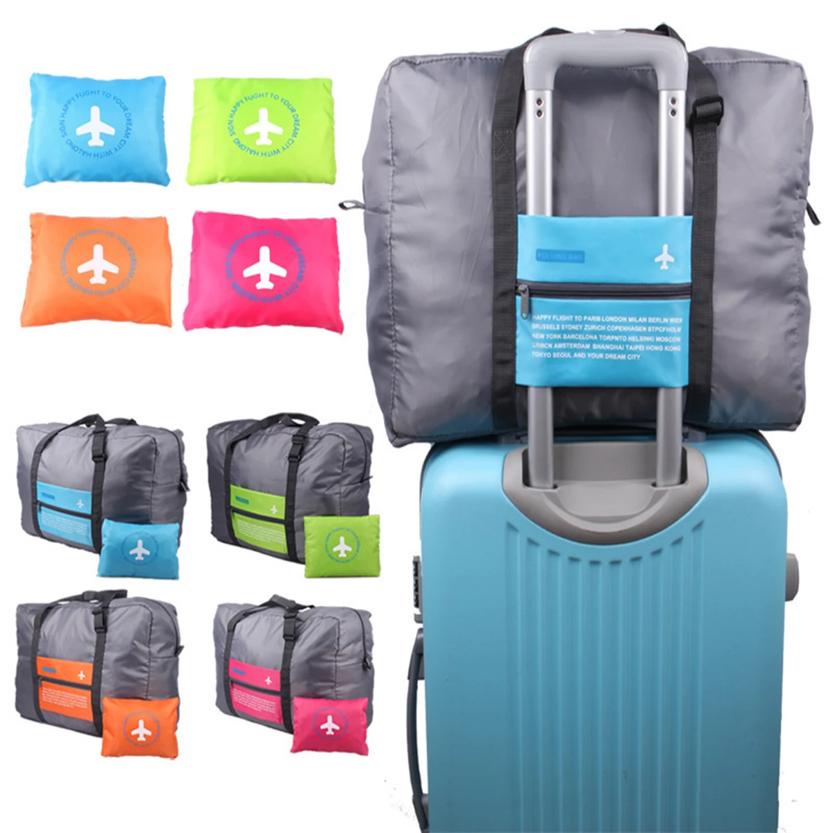 Super Lightweight And Foldable Airplane Travel Duffel Bag 1
