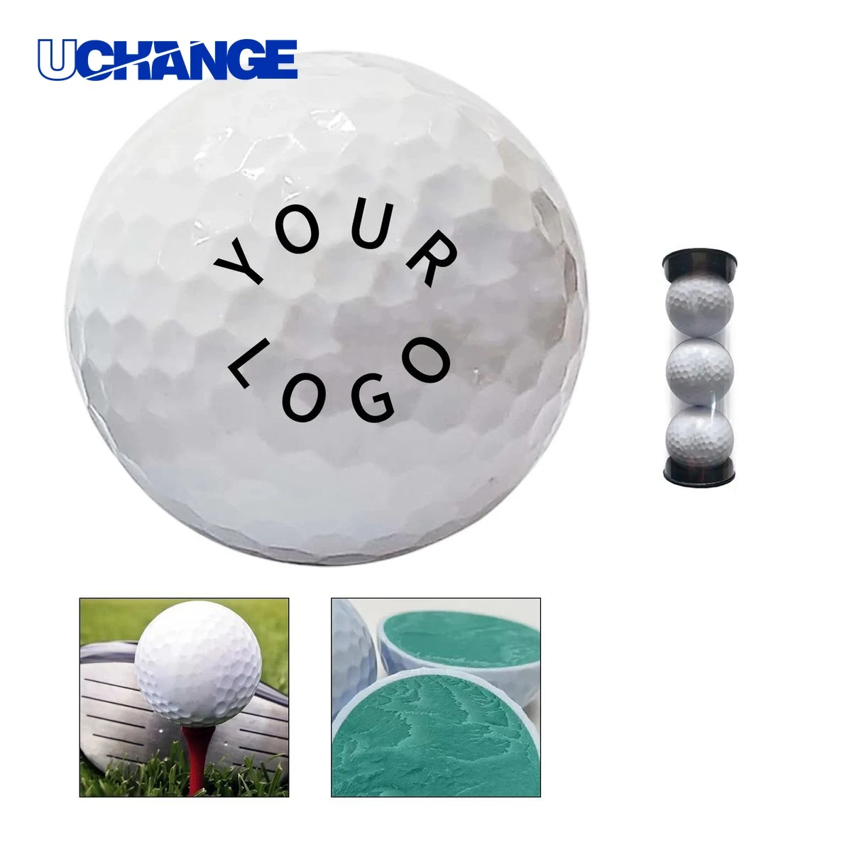 Three Golf Balls Tube Pack for Training or Events 1
