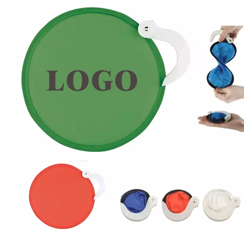 Foldable Flying Disc Round Fan With Handle MOQ 100PCS