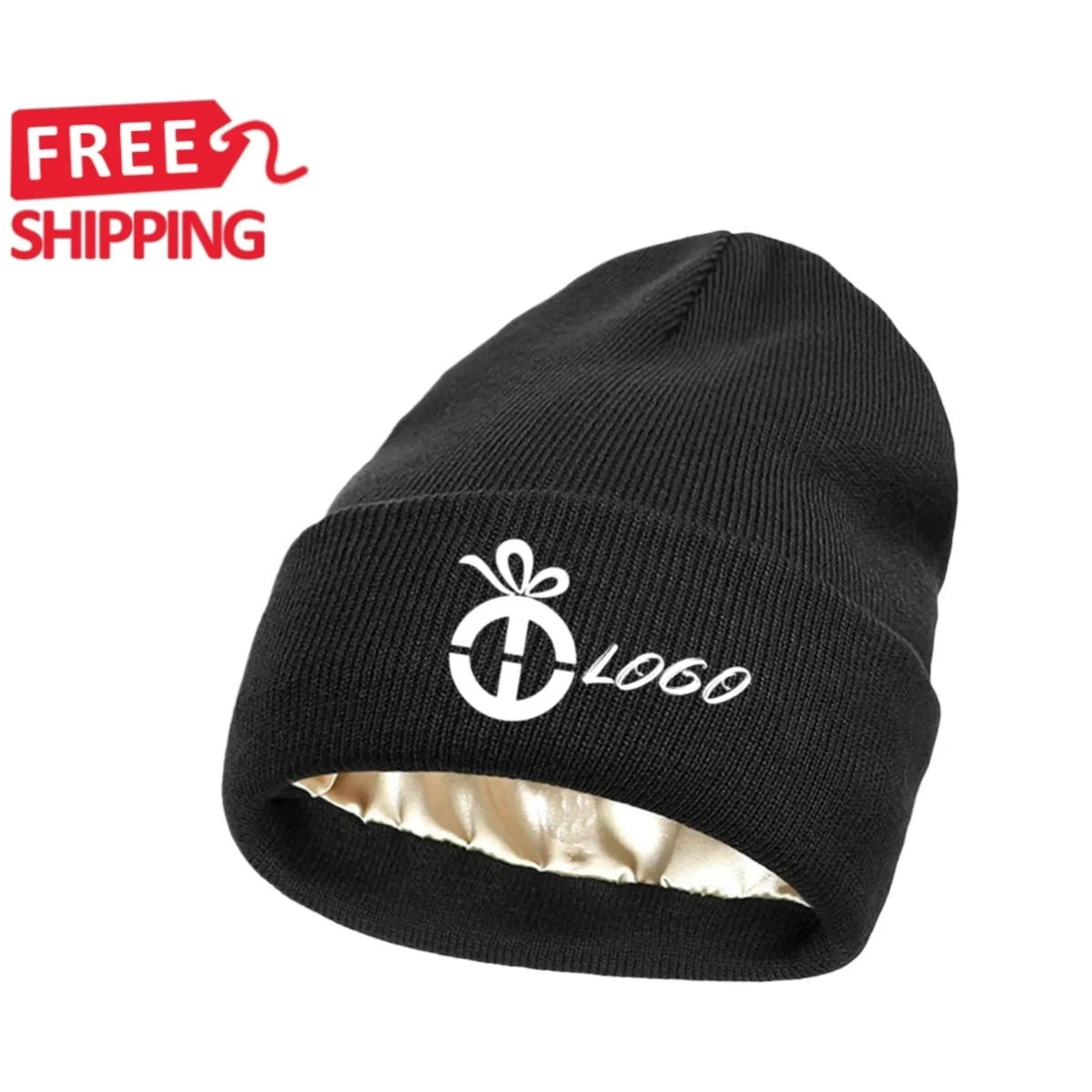 Satin Lined Knit Winter Beanie Hat 1