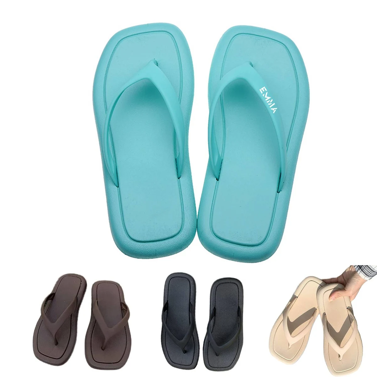 Flip Flop Slippers Beach Pool Bathroom Flat Slides Shoes 1