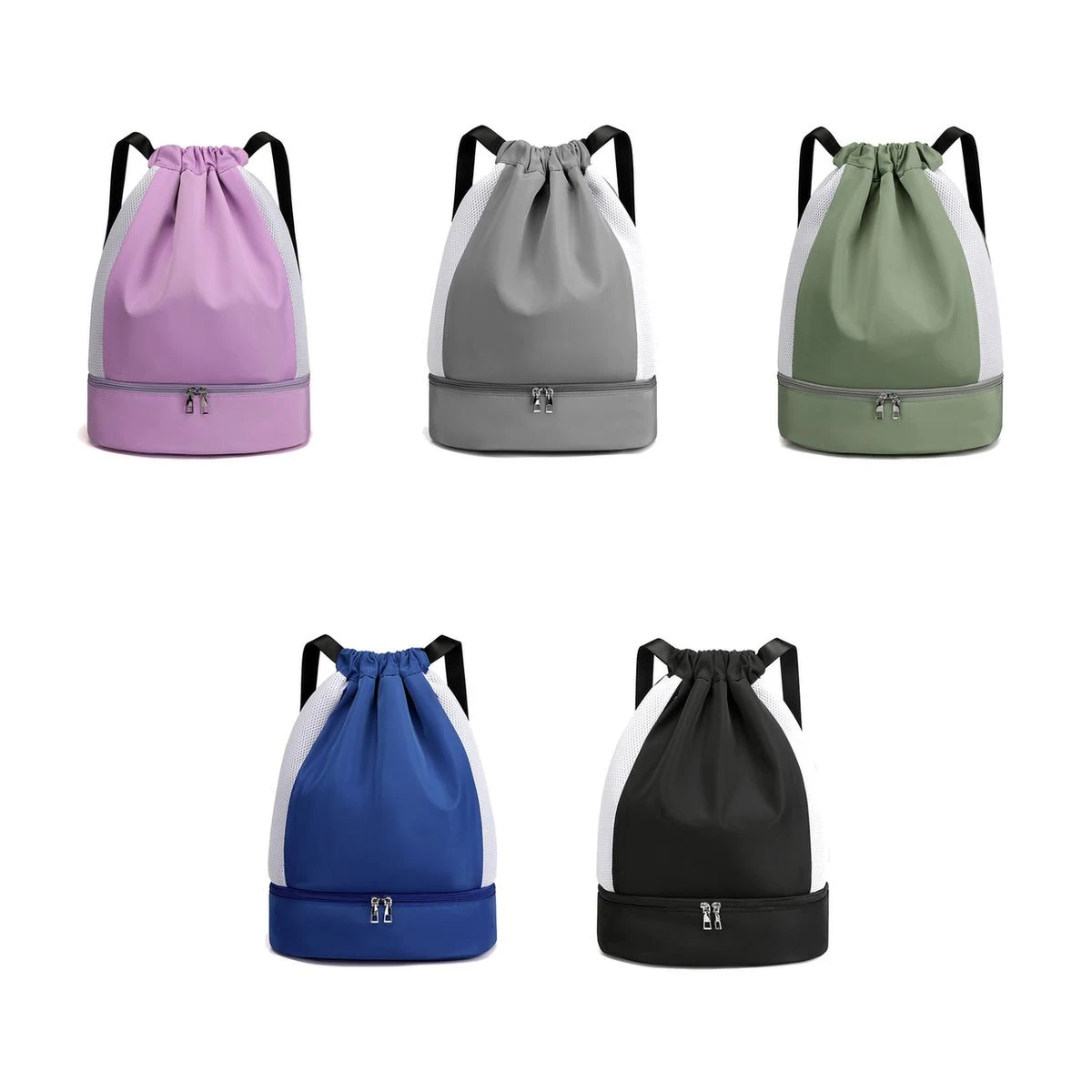 Water-Resistant Gym Backpack with Mesh Panels 1
