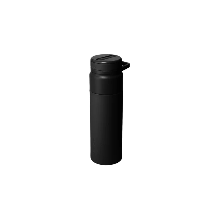BruMate Rotera 25oz Flip Straw Water Bottle - Matte Black, custom water bottle with logo imprint 1