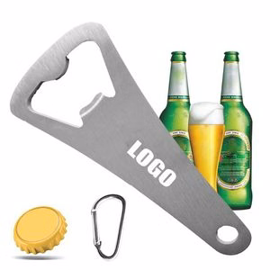 Aluminum Bottle Opener With Carabiner And Key Ring