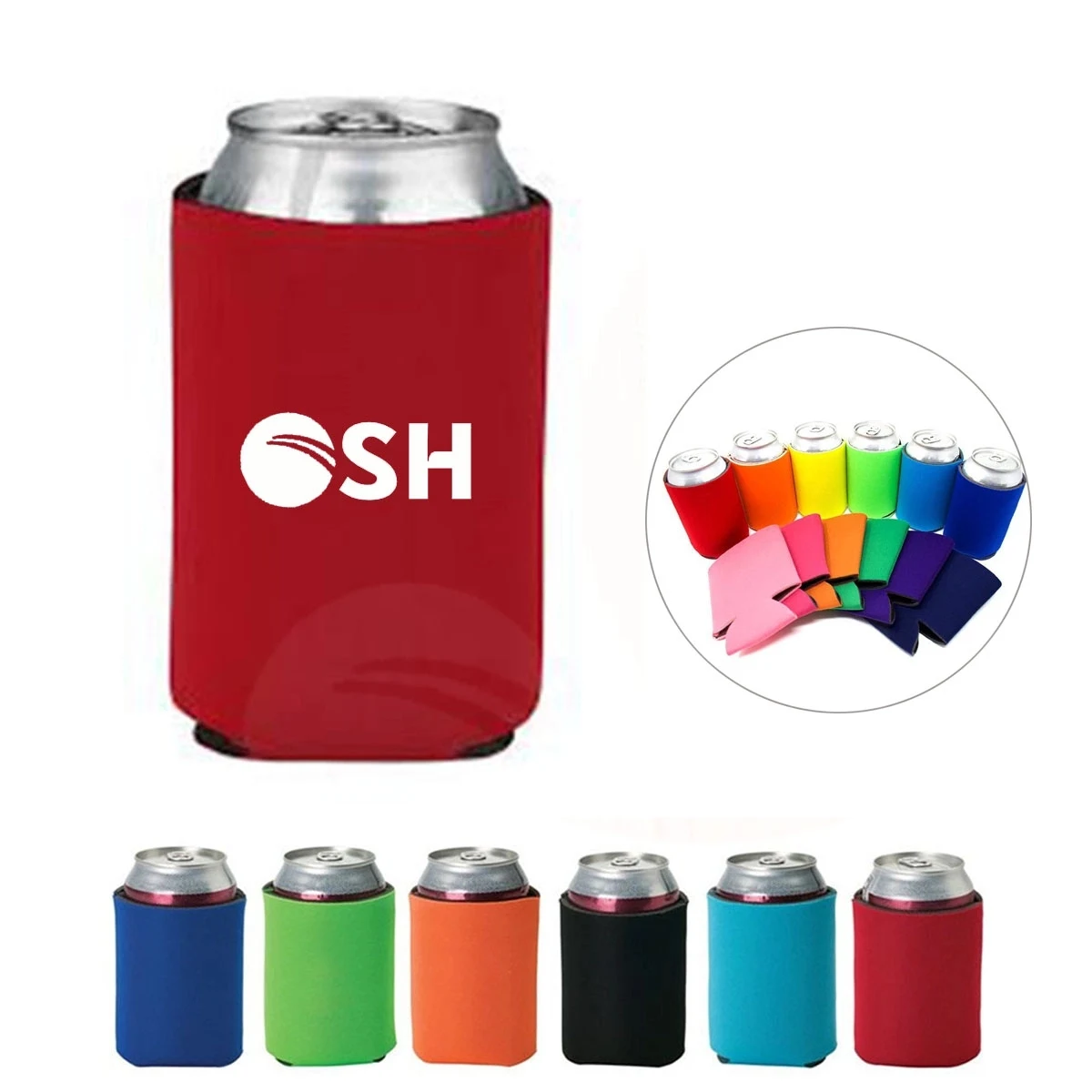 Folding Foam Can Cooler Sleeves 1