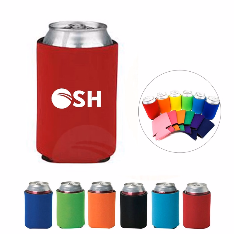 Folding Foam Can Cooler Sleeves