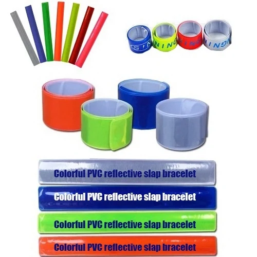 Colorful PVC Reflective Slap Bracelet 1