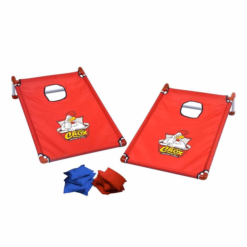 Portable Cornhole, 4 Red & Royal Bean Bags
