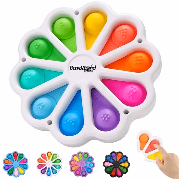 Custom Flower-Shaped Silicone Dimple Fidget Toy — Stress-Relief & Focus Wellness Toy