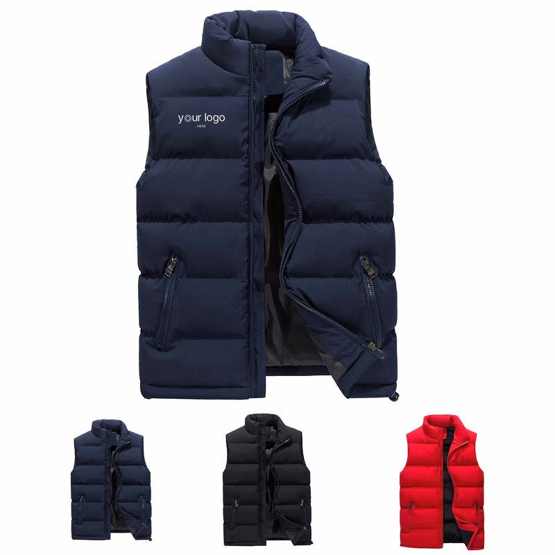 Unisex Winter Warm Stand Collar Vest