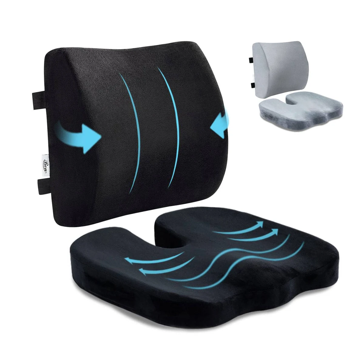 Ergonomic memory foam car cushion 1